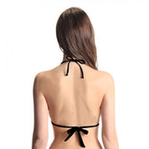 Kaamastra women WetLook Backless Fish Scale Bra Dark - Red